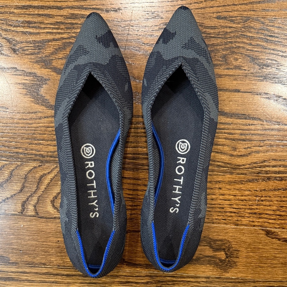 Rothy's Black and Blue Women's Flats